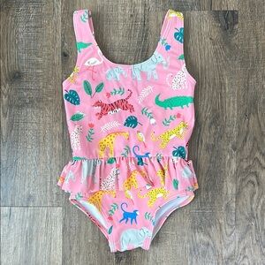 Baby Boden,Pink Animal Print Kids Swimwear